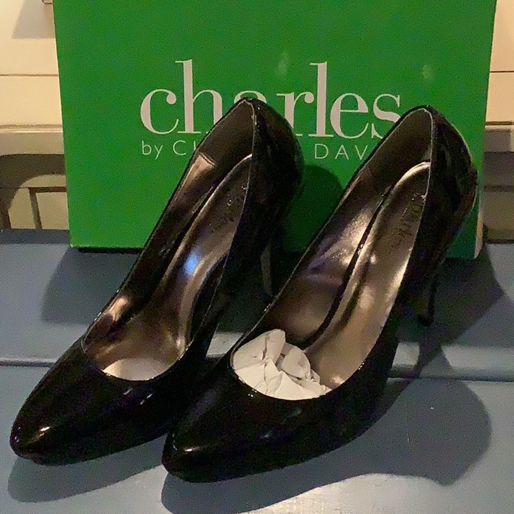 Charles by Charles David Black Patent Heels